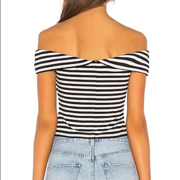 NWT Revolve About Us Joey off the shoulder striped top 1X - Picture 2 of 8